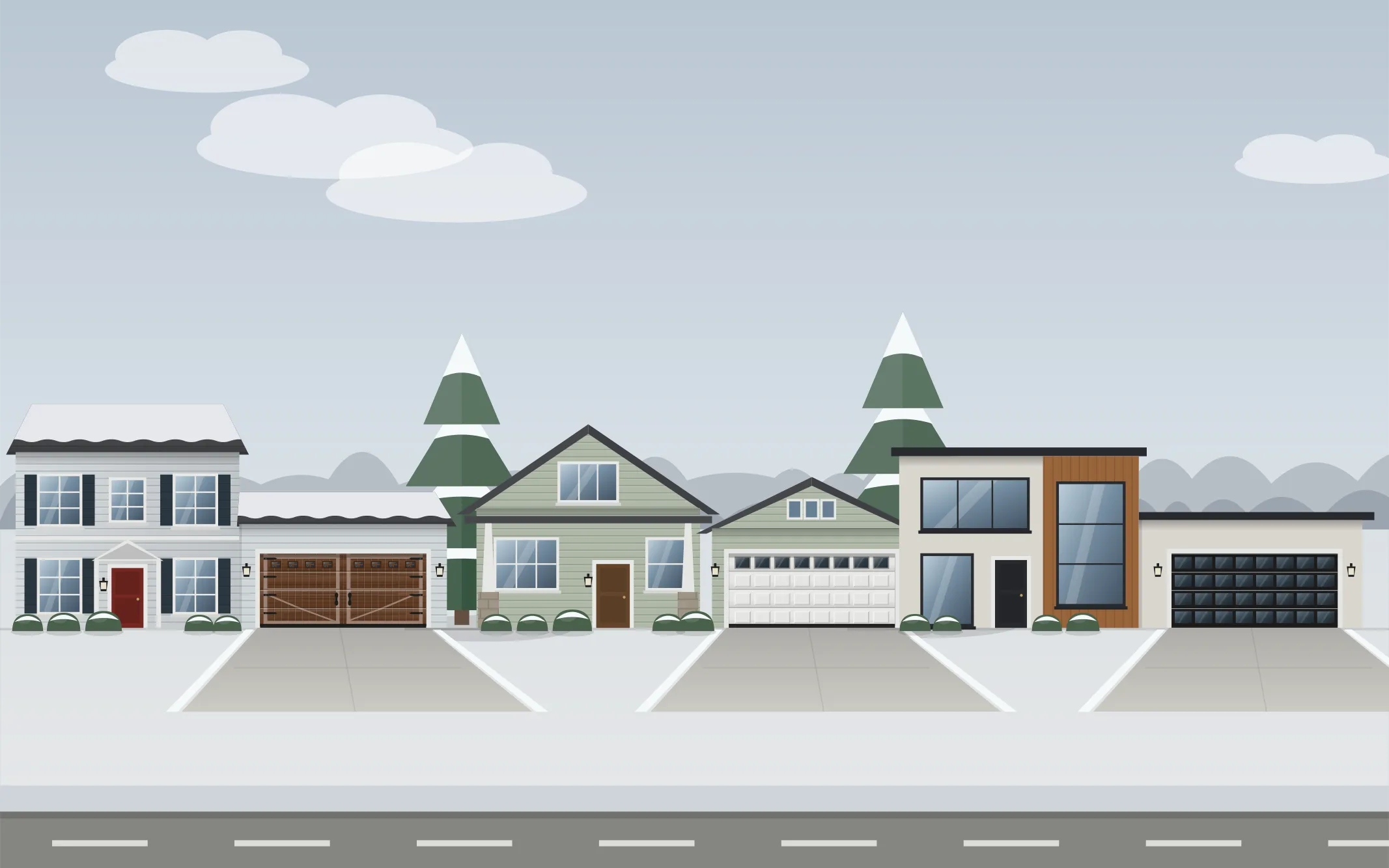 Garage door service areas